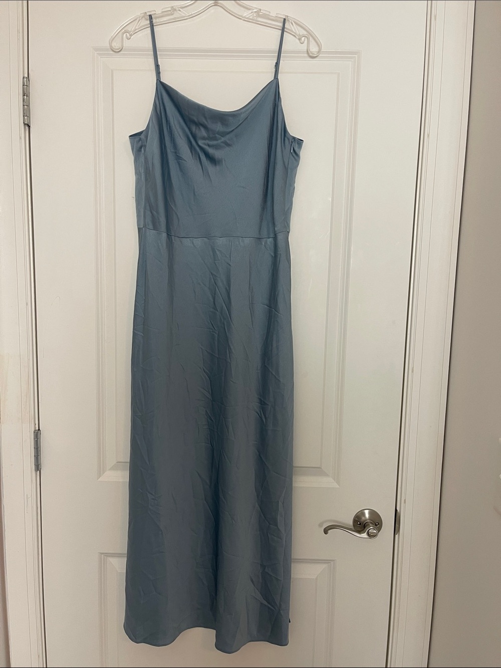 Vince Cowl Neck Satin MIDI Slip Dress Side Slit 6 Cocktail Date Wedding Guest - Picture 2 of 8